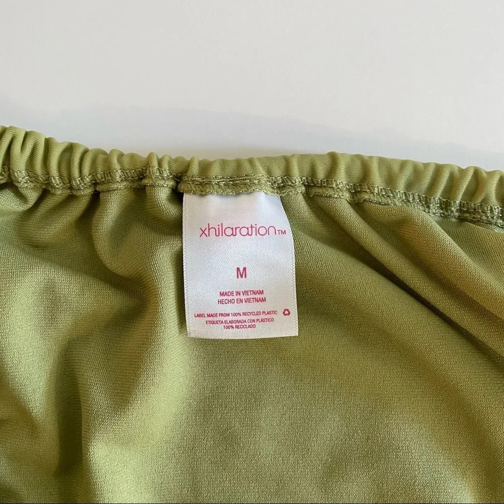 Xhilaration green high leg scoop waist bikini bottom - Picture 5 of 11